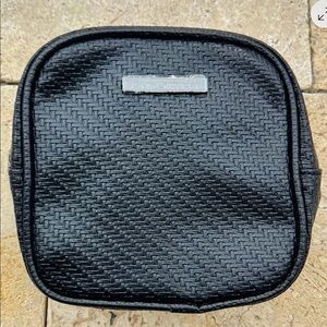 SkinCeuticals Black Herringbone Woven Makeup Cosmetics  Bag